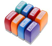 Ciieeo Ensemble de 8 Tampons D'enseignant Colorés pour Notation en Classe Tampons de Correction en Espagnol pour Évaluation et Encouragement des Élèves en Milieu Scolaire