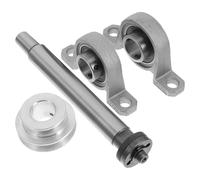 Ciieeo Ensemble de Broche pour Scie à Table Roulement et Poulie, Support de Broche en Acier Solide, Accessoire Multifonction Bricolage Menuiserie, Compatible Outils Rotatifs et Banc