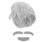 Ciieeo Ensemble de Déguisement Vieil Homme pour Cosplay Postiche Blanche, Faux Sourcils et Barbe, Accessoires Costume Professeur Scientifique pour Fête Halloween et Bal Masqué