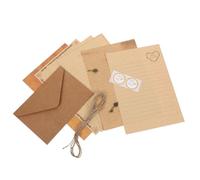 Ciieeo Ensemble de Papeterie Vintage 72 Pièces A5 Papier à Lettres Kraft Ligné avec 6 Styles D'enveloppes pour Invitations Fête Correspondance Amour Bureau Scolaire