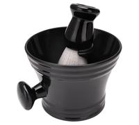 Ciieeo Ensemble de Rasage pour Homme 3 Pièces Noir Blaireau à Poils Doux, Bol à Mousse Grand Format et Support Pratique pour Soins Barbe Homme et Nettoyage Complet