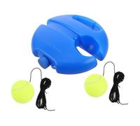Ciieeo Entraîneur de Réaction au Tennis Portable avec Base Ronde Bleue, 2 Balles de Rebond Cordées, Dispositif de Rebond pour Entraînement Solo en Intérieur et Extérieur, Outil