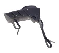 Ciieeo Épaulière de Soldat Romain Médiévale Noire pour Épaule Droite, Accessoire de Costume Cosplay Vintage, Protection D’épaule Réglable Légère pour Homme, Fêtes, Carnaval et Théâtre