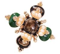 Ciieeo Épingle Croix Femme en Alliage et Perle Baroque Légère et Facile à Utiliser pour Veste et Manteau, Accessoire Rétro Classique pour Fête de Noël