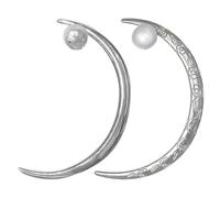 Ciieeo Épingles à Cheveux Lune Vintage Épingle Longue Confortable 2pcs en Alliage Argenté Style Chinois Classique pour Chignon, Accessoire Coiffure Quotidien et Soirée