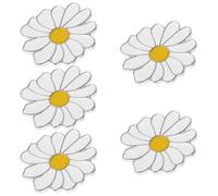 Ciieeo Épingles à Fleur Marguerite Légères et Confortables Lot de 5 en Alliage Blanc Broches Élégantes lors de Mariages ou Fêtes pour Vestes et Robes