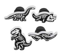 Ciieeo Épinglette Dinosaure en Alliage Chic 4pcs Set, Épingles à Boutonnière Squelette de Dinosaure Réalistes, Accessoires Originaux pour Femme Casual