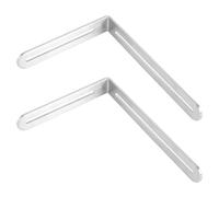 Ciieeo Équerre D'angle en Acier Inoxydable Support D'angle Réglable L Moyen, Finition Brossée Solide, Renfort Meuble, Lot de 2 Pièces pour Réparation et Fixation