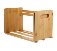 Ciieeo Étagère Bambou Extensible pour Rangement de Bureau Design Rétractable, Support Solide et Résistant, pour Bureau et Organisation de Livres