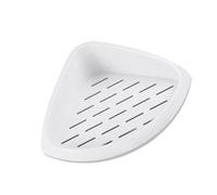 Ciieeo Étagère d'angle Murale sans Perçage en Abs Triangle pour Salle Bain | Évacuation Perforée, Usage la Cuisine, pour Flacons et Produits D'hygiène