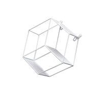 Ciieeo Étagère Murale Rangement Créatif en Bois et Fer Hexagonale Blanche Facile à Fixer pour Décoration de Chambre D'garçon et Filles ou Salon