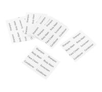 Ciieeo Étiquettes Autocollantes pour Bouteilles de Voyage, 10 Feuilles Transparentes Texte Noir, Étanches, Étiquettes de Classification Cosmétiques et Shampoing pour Organisation