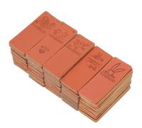 Ciieeo Étiquettes de Couture en Simili Cuir Lot 100 Pièces Motifs Lapin Abeille Oiseau pour Accessoires Vestimentaires et Projets DIY