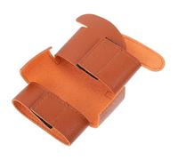 Ciieeo Étui de Protection pour Trompette en Cuir Synthétique Marron Clair, Petite Taille, Accessoire Utile Anti-Corrosion pour Instrument de Musique, Couvre-Piston Compatible,