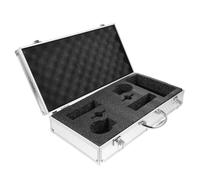 Ciieeo Étui Rigide en Alliage D'aluminium pour Microphone sans Fil 2 Emplacements, Mallette de Transport Compacte Doublure en Éponge Protectrice, Valise Portable Blanche Adaptée