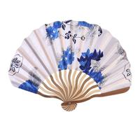 Ciieeo Éventail Pliant Portatif Japonerie pour Femmes 2pcs en Tissu Délicat Style Unique Petit Présent Décoration Maison et Accessoires Photo