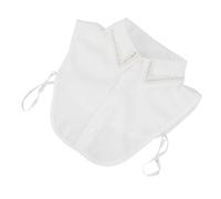 Ciieeo Faux Col Amovible en Polyester Blanc avec Cristaux et Broderie Perles, Col de Chemise Élégant et Facile à Assortir pour Femmes Lors de Diverses Occasions