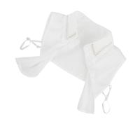 Ciieeo Faux Col Amovible Femme Orné de Perles Blanches, Col Brodé Élégant, Accessoire Mode Polyvalent pour Tenue Habillée et Occasions Spéciales