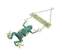 Ciieeo Figurine De Jardin En Forme De Grenouille Plaque De Bienvenue Décoration Murale En Fer Accessoire Décoratif Unique