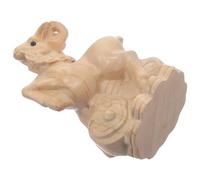 Ciieeo Figurine Décorative Statue de Mouton Sculptée Main pour Maison Ornement Animal Idée pour Amis et Famille Grand Modèle de Pêche