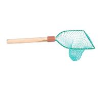 Ciieeo Filet de Pêche Portable 30 Cm Manche en Bois Lisse Grand Cadre Carré et Mailles Larges Panier de Pêche Léger et Résistant pour Eau Douce Rivière et Lac