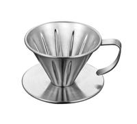 Ciieeo Filtre à Café Permanent en Acier Inoxydable, Filtre Conique Réutilisable Petit Format, Passoire à Thé et Café pour Tasse, Outil de Filtration Précis pour Usage Maison et Voyage