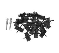 Ciieeo Fixations Invisibles pour Terrasse Composite, Clips de Fixation pour Plancher en Bois, Acier Inoxydable et Abs, avec Vis et Forets, pour Jardins et Zones Exposées aux Intempéries