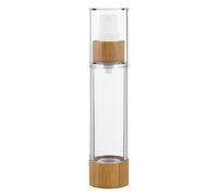 Ciieeo Flacon Vaporisateur en Bambou 30 Ml sous Vide sans Air pour Cosmétiques, Léger et Solide, pour Voyages et Stockage de Parfum, Eau Cosmétique et Liquide de Nettoyage