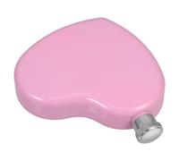 Ciieeo Flasque en Acier Inoxydable Forme Cœur Mini Flasque Compacte Précision Artisanale pour Voyage et Camping de Plein Air Rose