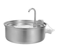 Ciieeo Fontaine à Eau pour Chat en Acier Inoxydable 3l Silencieuse avec Filtre, Capacité Grosse 101oz, Design Moderne pour Animaux D'intérieur
