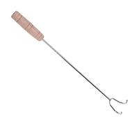 Ciieeo Fourchettes à Barbecue En Acier Inoxydable Double Crochet 6 Cm Manche Bois Antidérapant Pour Rôtir Viande Et Légumes En Extérieur Kit Ustensiles Barbecue