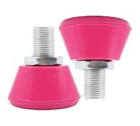 Ciieeo Freins à Patins à roulettes Butées de Patins à roulettes Caoutchouc et Acier Inoxydable Réglables 5/8 Pouces Rose Rouge à Sols en Béton et Trottoirs