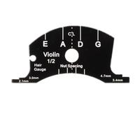 Ciieeo Gabarit Multifonctionnel pour Pont de Violon 1/2 Modèle, Accessoire Noir en Fibre de Carbone, Outil Précis de Réparation pour Luthiers et Violonistes, Adapté à Cordes