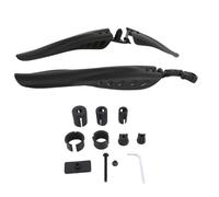 Ciieeo Garde-Boue Arrière Vélo pour VTT et Vélo de Route, Réduit la Résistance Vent, Garde Le Dos Sec, Matériau PP et PVC, 1 Paire Noir, pour Rouler Pluie