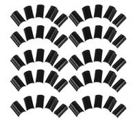 Ciieeo Granulés de Colle Thermofusible Pack de 50 Pièces Noir Forme Ongle, Forte Adhérence, Facile à Identifier pour Extensions Cheveux et Perruques pour Usage Professionnel et DIY