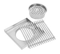 Ciieeo Grille de Crépine de Carrée en Acier Inoxydable 304, Grosse Ouverture, Haute Durabilité, pour Aménagement Paysager et Patios Extérieurs