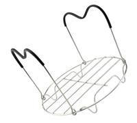 Ciieeo Grille en Silicone de Acier Vapeur en Poignée Inoxydable avec Support Vapeur Multifonction en Fonte Compatible Autocuiseur et Cocotte pour Ustensiles Cuisine