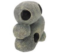 Ciieeo Grotte pour Aquarium en Résine Réaliste Cachette Rocheuse pour Cichlidés et Bettas Abri Sécurisé pour Crevettes Décoration Naturelle pour Aquarium Grotte de Reproduction