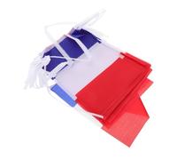 Ciieeo Guirlande de Drapeaux Français Miniatures Polyester Résistante pour Décoration de Fête Intérieure et Extérieure Bannière France Décor Polyvalent pour Événements et Euro