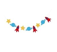 Ciieeo Guirlande de Fête Anniversaire pour Décoration Suspended Chic avec et Fusées Accessoire pour Parties Banquets et Photos