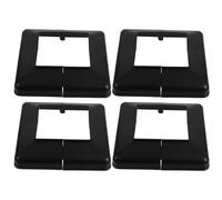 Ciieeo Habillages de Colonnes Carrés 4 Pièces 5,71 X 5,71 X 1,18 Pouces pour Poteaux de Terrasse et Garde-Corps, Cache Socle Poteau Extérieur en Plastique