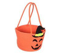 Ciieeo Halloween Candy Basket Tote Lightweight Reusable Trick Treat Storage Container With Handle For Party Supplies And Gifts