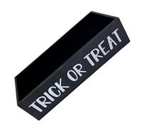 Ciieeo Halloween Wood Serving Tray Rustic Candy Holder for Trick Treat Wooden Party Food Platter for Festive Seasonal Decor