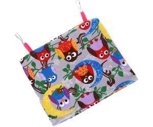 Ciieeo Hamac Chaud pour Perroquet, Nid Triangle Douillet Sherpa | Petites Oiseaux et Cardinal, Forme Maison Cosy, Usage Cage ou Bureau, Tissu Canvas