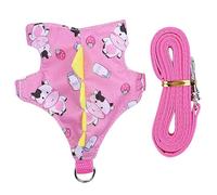 Ciieeo Harnais pour Lapin Ajustable et Confortable Laisse Résistante à l'usure pour Petits Animaux Kit de Harnais et Laisse Pratique pour Rongeurs Adapté aux Promenades en Intérieur