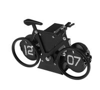 Ciieeo Horloge à Bascule Rétro Forme Vélo Noire Horloge Mécanique Vintage De Bureau Pendule Rustique Décorative Robuste Et Silencieuse