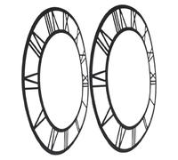 Ciieeo Horloge Murale à Chiffres Romains 25 Cm Miroir Acrylique Adhésif Multifonction Salon Chambre Lot De 2 Stickers Décoratifs sans Perçage