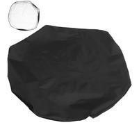 Ciieeo Housse de Barbecue Ronde Noire 112 Cm en Tissu Oxford Imperméable et Résistant aux UV, Couverture de Protection Anti-poussière pour Grillades Extérieures et Patio