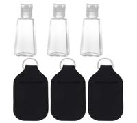 Ciieeo Housse de Bouteille de Parfum en Néoprène Léger 6 Pièces Portable 30ml, Étui Protecteur Noir pour Contenants Cosmétiques en Voyage