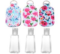Ciieeo Housse de Flacon de Parfum Portable en Néoprène, 30ml, Rechargeable, Lot de 6 Pièces, 3 Flacons et 3 Housses de Protection pour Parfum et Cosmétiques Couleur Couleur Aléatoire